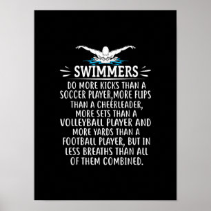 Strong Swimmer Swim Swimming Gifts For Men Women Poster