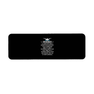 Strong Swimmer Swim Swimming Gifts For Men Women Return Address Label