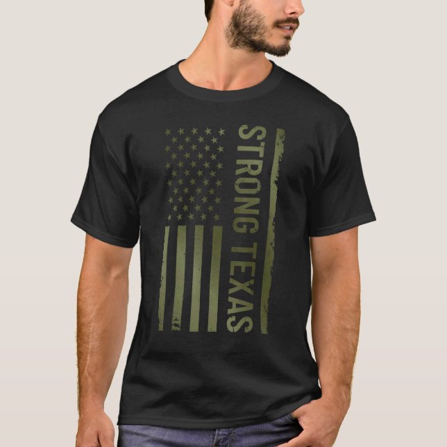Strong Texas 2022 American Patriotic T-Shirt (Front)