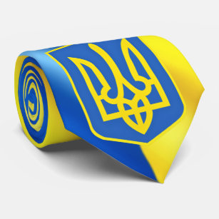 Strong Ukraine Coat Of Arms - Freedom Always Wins  Tie