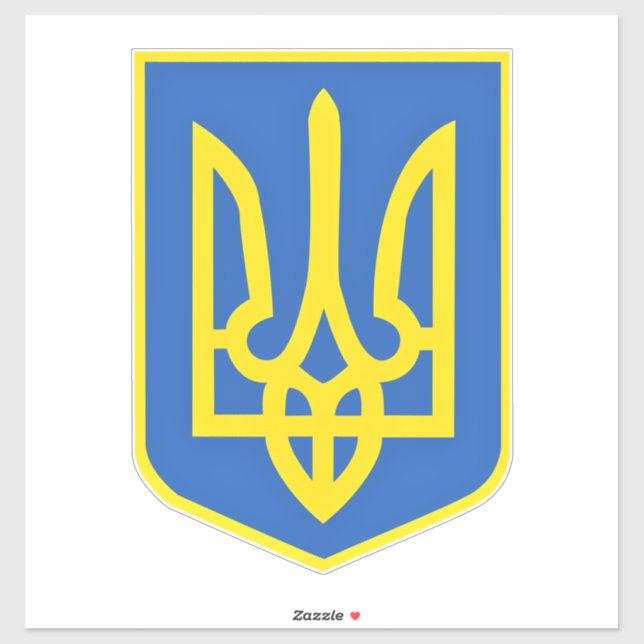 Strong Ukraine Coat Of Arms Sticker - Freedom (Sheet)