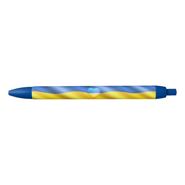 Strong Ukraine - Ukrainian Flag - Freedom Victory  Blue Ink Pen (Front)