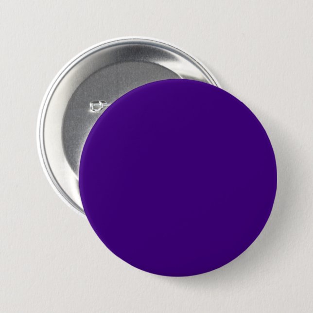 Strong Violet 400080 Colour - Add a Name Option 7.5 Cm Round Badge (Front & Back)