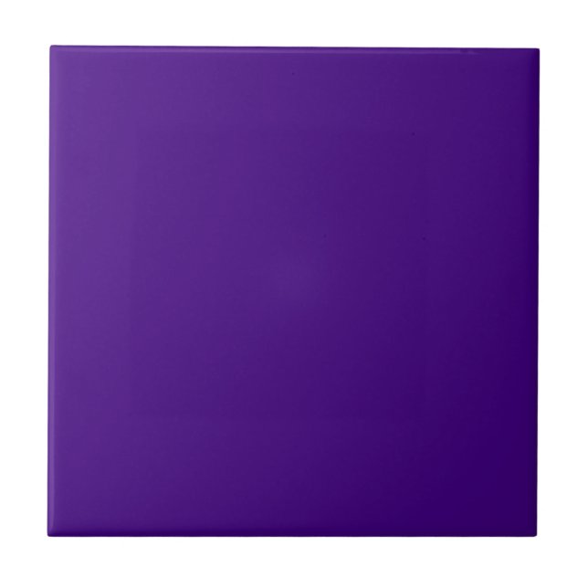 Strong Violet 400080 Colour, Option to Add Image Ceramic Tile (Front)