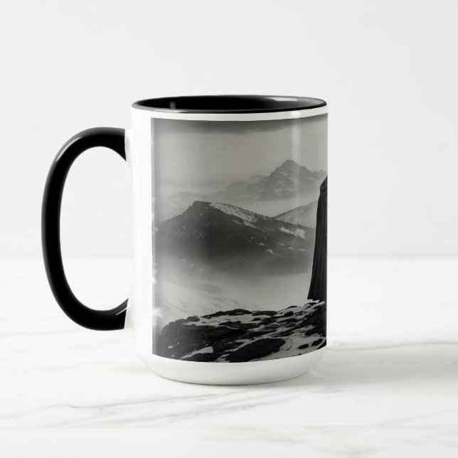 strong Warrior Mug - Black & White Fantasy coffe (Left)