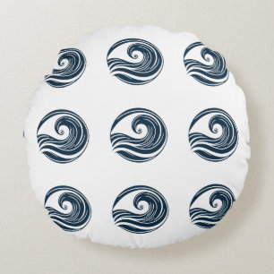 Strong Wave  Round Cushion