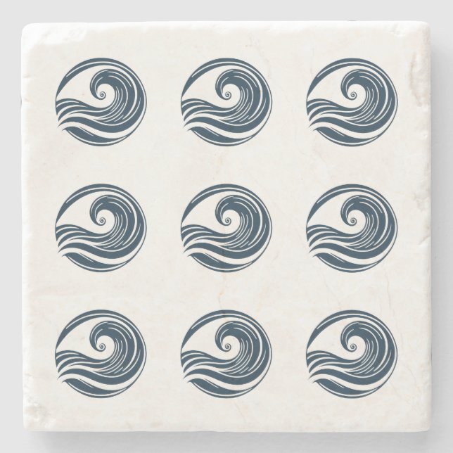 Strong Wave  Stone Coaster (Front)