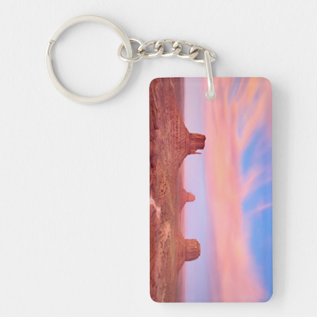 Strong Winds over Desert Valley Key Ring (Front)