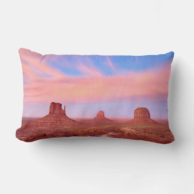 Strong Winds over Desert Valley Lumbar Cushion (Front)