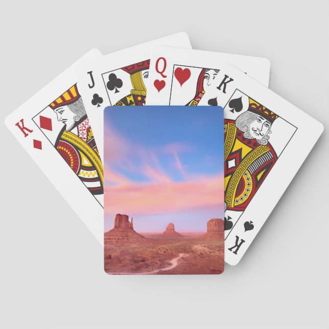Strong Winds over Desert Valley Playing Cards (Back)