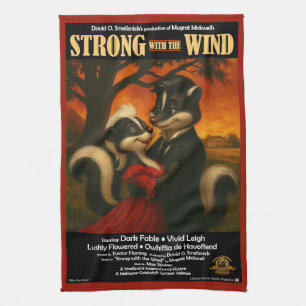 Strong with the Wind Movie Parody Tea Towel