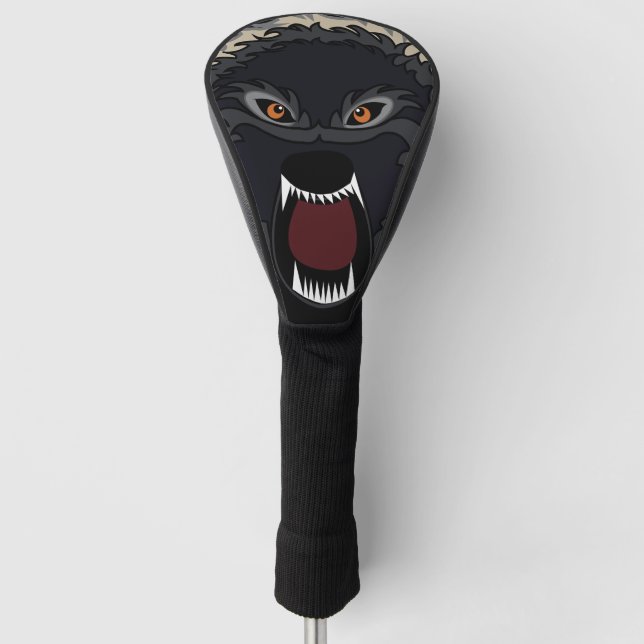 Strong Wolf Golf Head Cover (Front)
