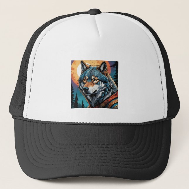 Strong Wolf Trucker Hat (Front)
