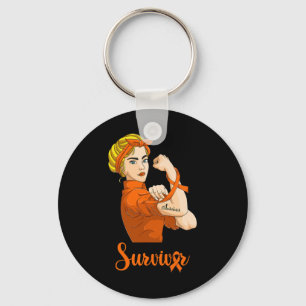 Strong Woman Blood Cancer Awareness Key Ring