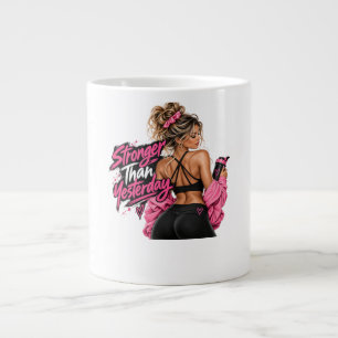 Strong Woman – Fitness Motivation Gym Workout T-Sh Large Coffee Mug