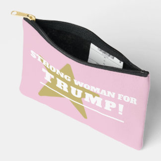 Strong Woman for Trump Pink Accessory Pouch