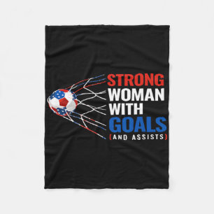Strong Woman With Goals (and Ists) Girls Womens So Fleece Blanket