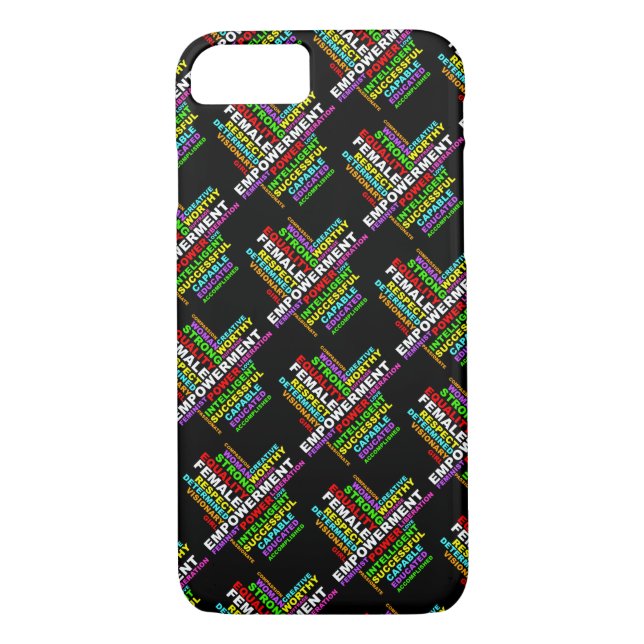 Strong Woman Word Cloud Case-Mate iPhone Case (Back)