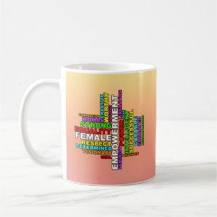 Strong Woman Word Cloud Coffee Mug
