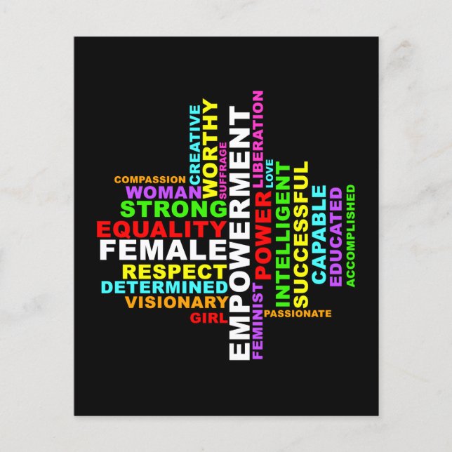 Strong Woman Word Cloud Flyer (Front)