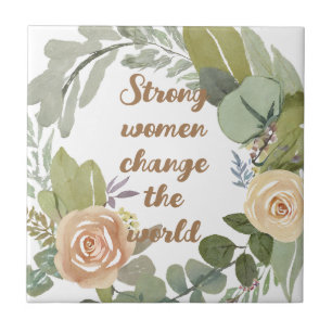 strong women change the world 8th march equality ceramic tile