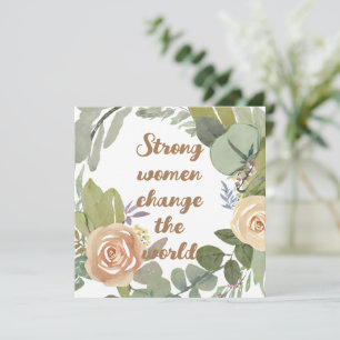 strong women change the world 8th march equality  invitation