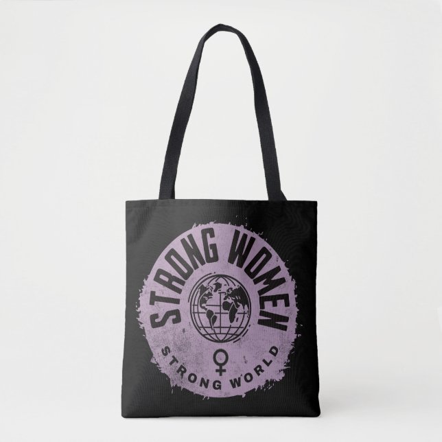 Strong Women Inspirational  Quote Tote Bag (Front)