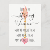 Strong Women Inspirational Watercolor Arrow Quote