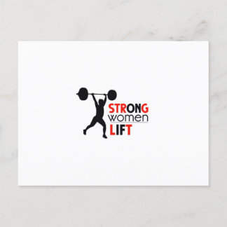 STRONG WOMEN LIFT POSTCARD