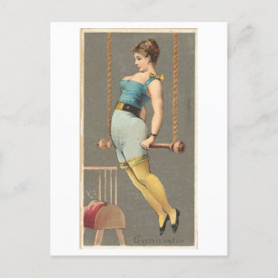Strong Women Series #33: Gymnast Vintage Postcard