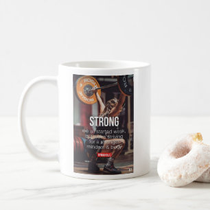 STRONG, Women's Weight Lifting Inspirational Words Coffee Mug