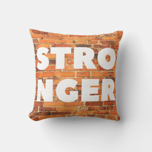 Stronger Brick Wall Pillow