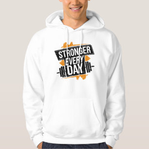 Stronger Every Day Fitness Progress Motivation Art Hoodie