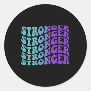 Stronger, Mental Health Awareness Classic Round Sticker