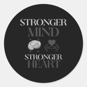 Stronger Mind Stronger Heart Design Sticker