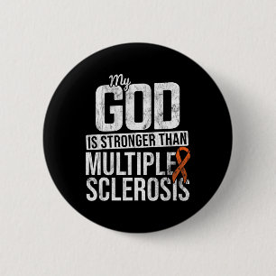 Stronger Multiple Sclerosis Ms Awareness Orange Ri 6 Cm Round Badge