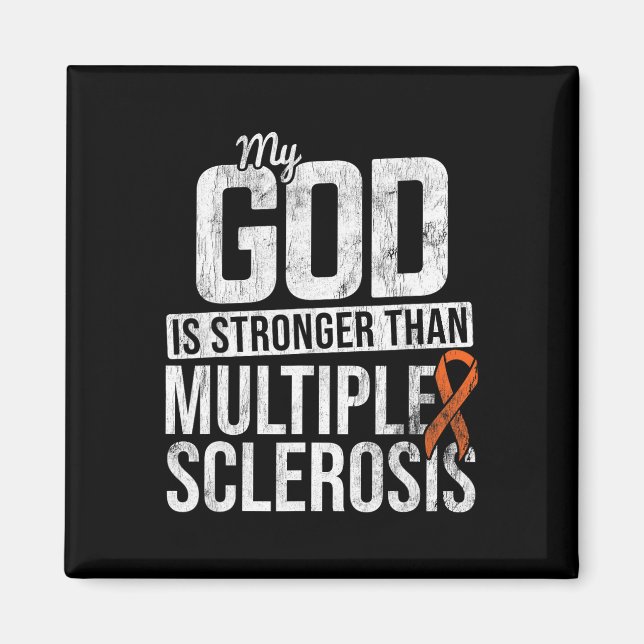 Stronger Multiple Sclerosis Ms Awareness Orange Ri Magnet (Front)