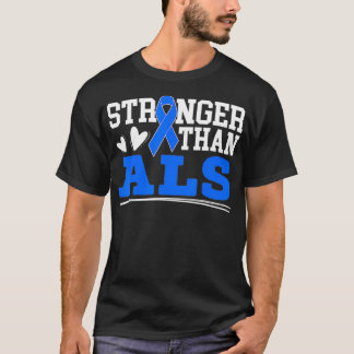 Stronger Than ALS Awareness Ribbon Supporter Warri T-Shirt