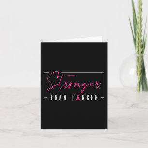 Stronger Than Breast Cancer Warrior Pink Ribbon  Card