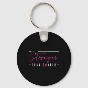 Stronger Than Breast Cancer Warrior Pink Ribbon  Key Ring