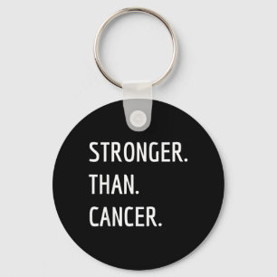 Stronger Than Cancer Awareness Chemo Survivor Gift Key Ring