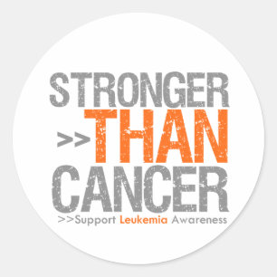 Stronger Than Cancer - Leukaemia Classic Round Sticker