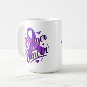 Stronger Than Cancer Mug   Cancer Awareness Coffee