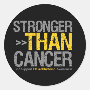 Stronger Than Cancer - Neuroblastoma Classic Round Sticker