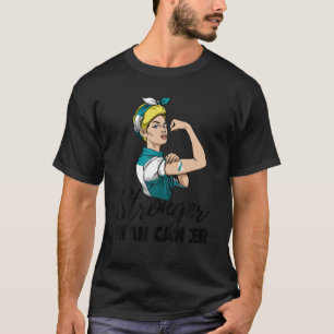 Stronger Than Cancer S Cervical Cancer Tees Blue R