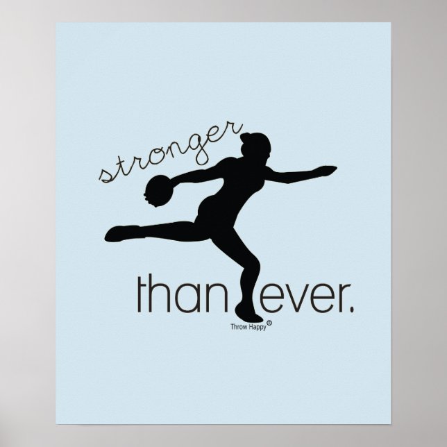 Stronger Than Ever Discus Throw Poster Gift (Front)