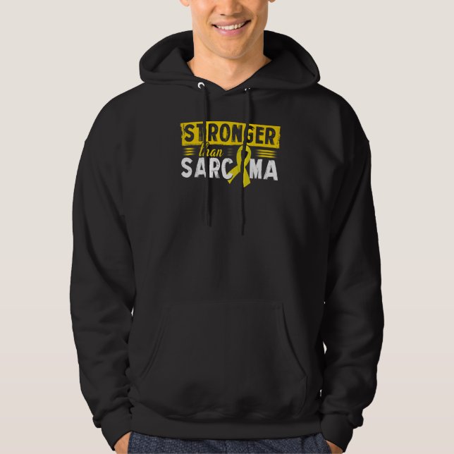 Stronger Than Sarcoma  Sarcoma Survivor Hoodie (Front)