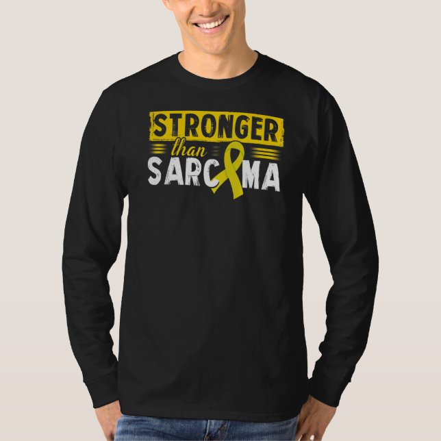 Stronger Than Sarcoma  Sarcoma Survivor T-Shirt (Front)