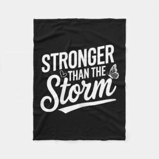 Stronger Than The Motivational Insrational Sitive  Fleece Blanket