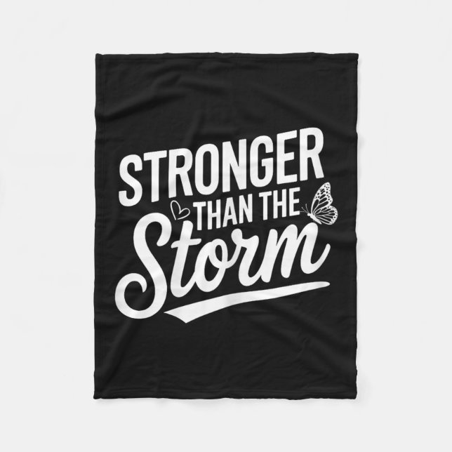 Stronger Than The Motivational Insrational Sitive  Fleece Blanket (Front)